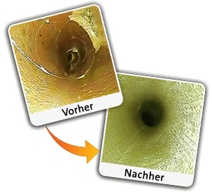 Rohrreinigung Waschbecken und Küche - Vorher und Nacher für Elsoff Westerwald und Umgebung Kanalsanierung
