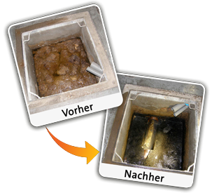 Rohrreinigung Waschbecken und Küche - Vorher und Nacher für Elsoff Westerwald und Umgebung Keller und Kanalverstopfung